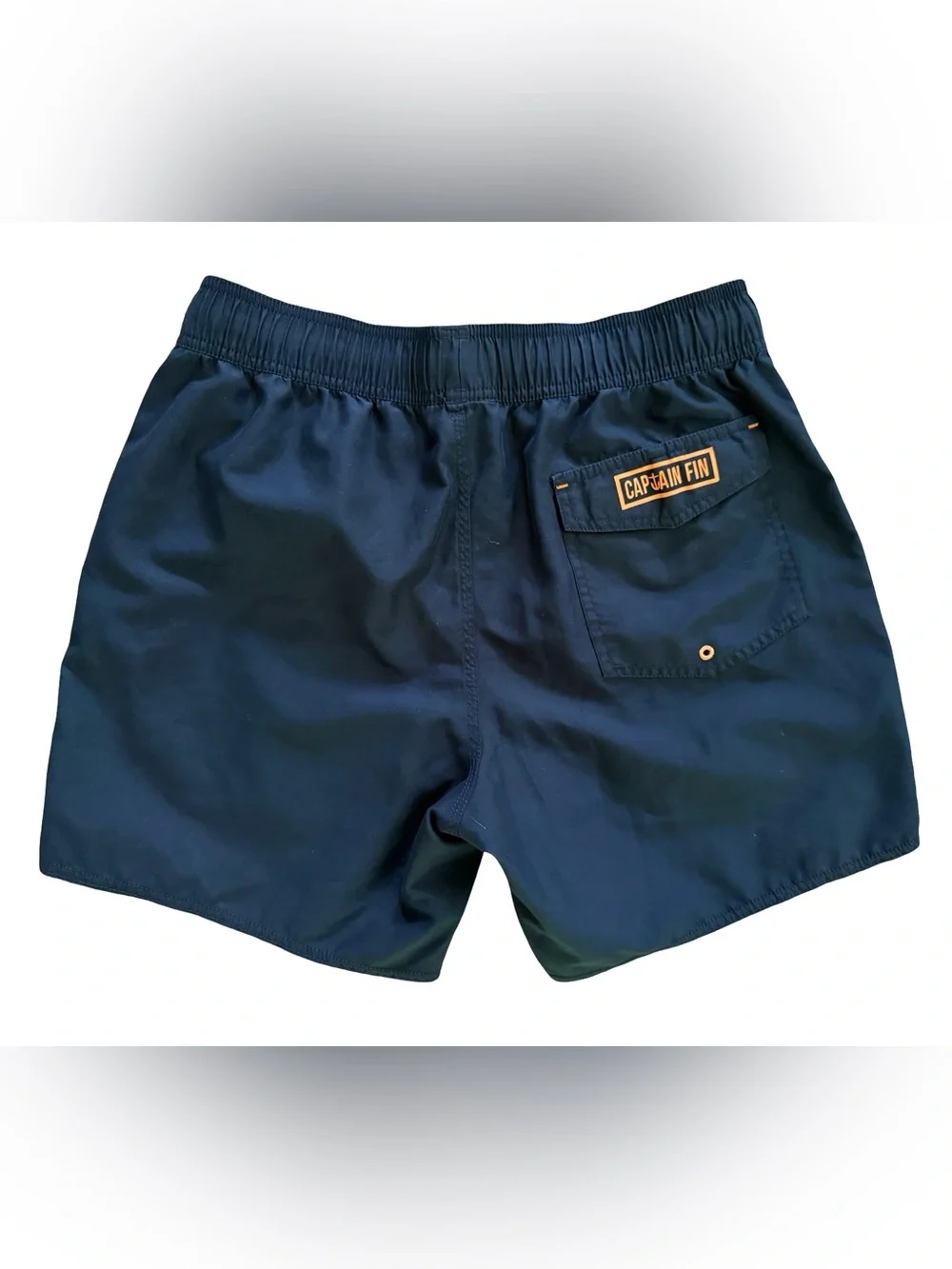 Captain Fin Walk Down Trunks Black Elastic Waist Swim Shorts Men’s Medium